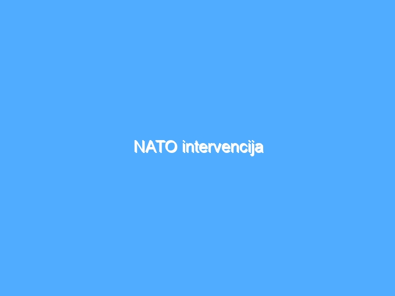 NATO intervencija